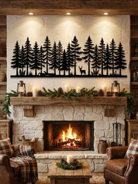 Pine Forest Metal Wall Art
