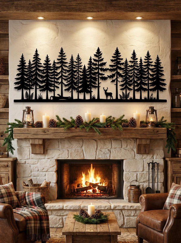 Pine Forest Metal Wall Art