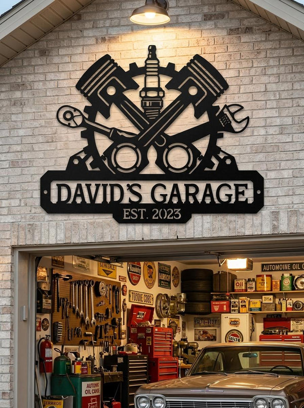 Personalized Mechanic Garage Sign