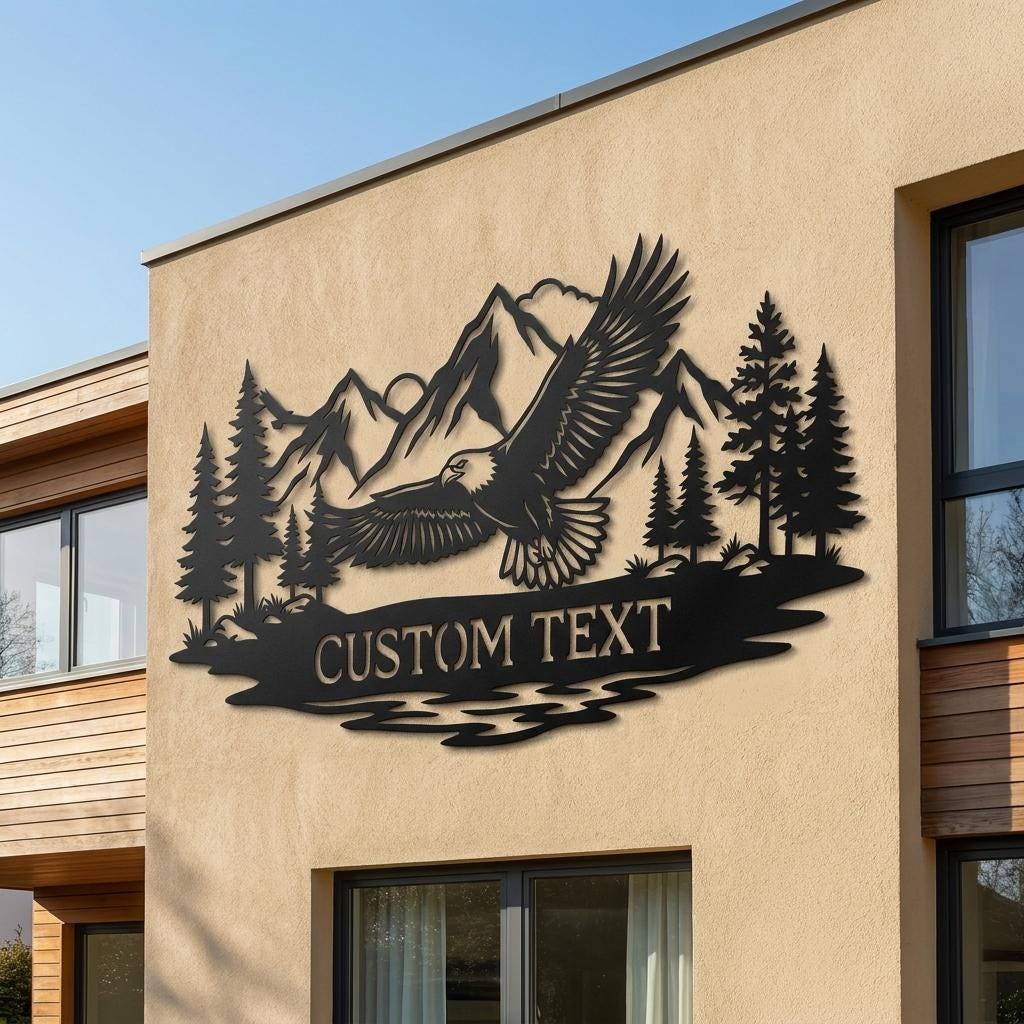 Personalized Flying Eagle Sign