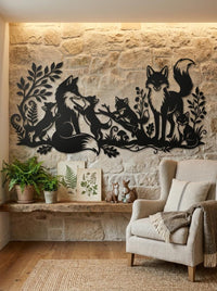 Fox Woodland Metal Wall Art
