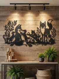 Fox Woodland Metal Wall Art