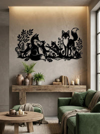 Fox Woodland Metal Wall Art