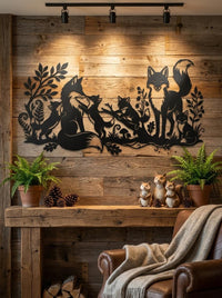 Fox Woodland Metal Wall Art