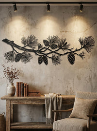 Pine Branch Metal Wall Art