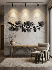 Pine Branch Metal Wall Art