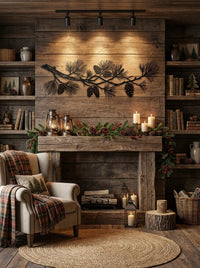 Pine Branch Metal Wall Art