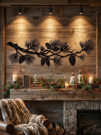 Pine Branch Metal Wall Art