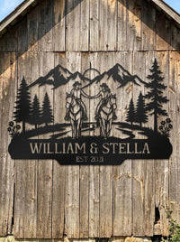 Personalized Horse Couple Sign