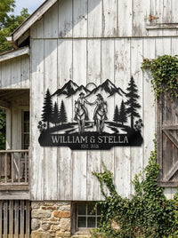Personalized Horse Couple Sign