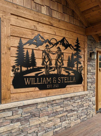 Personalized Horse Couple Sign