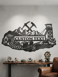Personalized Miner Metal Sign