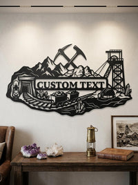 Personalized Miner Metal Sign
