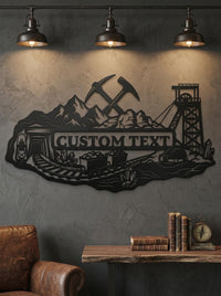 Personalized Miner Metal Sign