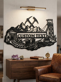 Personalized Miner Metal Sign