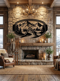Ski Goggles Metal Wall Art