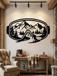 Ski Goggles Metal Wall Art