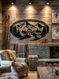 Ski Goggles Metal Wall Art