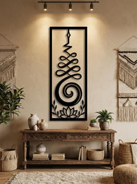 Unalome Lotus Metal Wall Art