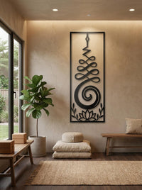 Unalome Lotus Metal Wall Art