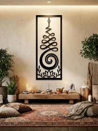 Unalome Lotus Metal Wall Art