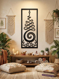 Unalome Lotus Metal Wall Art