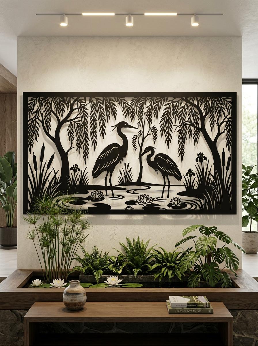 Lake House Metal Wall Art