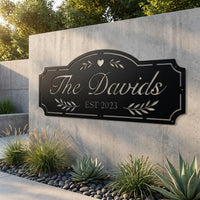 Personalized Family Name Metal Sign