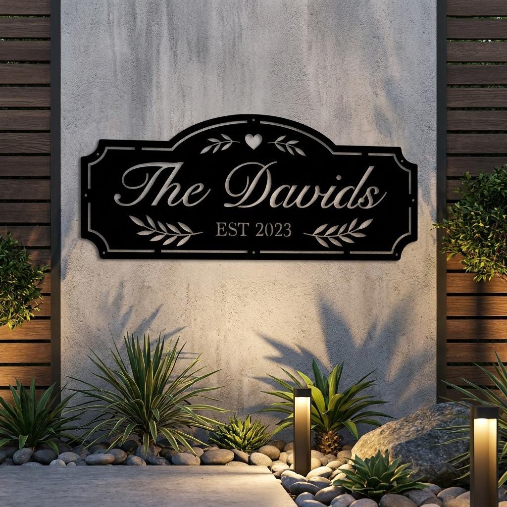 Personalized Family Name Metal Sign