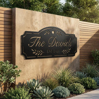 Personalized Family Name Metal Sign