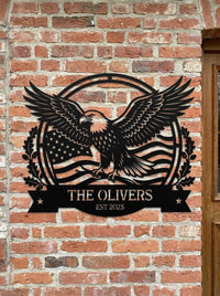Personalized Eagle Metal Sign