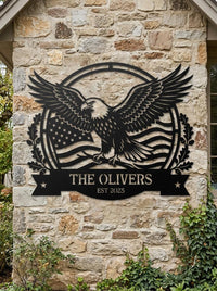 Personalized Eagle Metal Sign