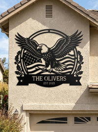 Personalized Eagle Metal Sign