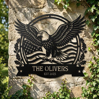 Personalized Eagle Metal Sign
