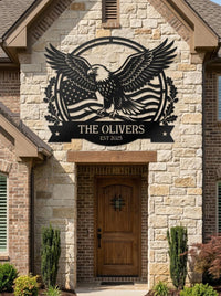 Personalized Eagle Metal Sign