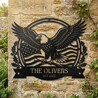 Personalized Eagle Metal Sign