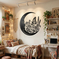 Butterfly Moon Metal Wall Art