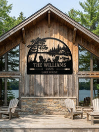 Personalized Lake House Metal Sign