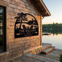 Personalized Lake House Metal Sign