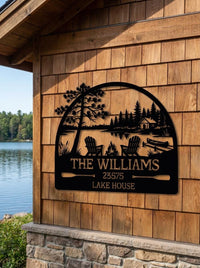 Personalized Lake House Metal Sign