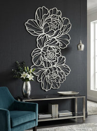 Peony Metal Wall Art