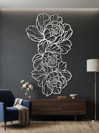 Peony Metal Wall Art