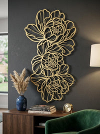 Peony Metal Wall Art