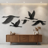 Flying Crane Metal Wall Art