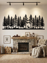 Pine Forest Metal Wall Art