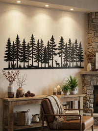 Pine Forest Metal Wall Art