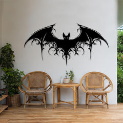 Giant Bat Metal Wall Art - Gothic Halloween Home Decor