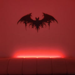 Giant Bat Metal Wall Art - Gothic Halloween Home Decor
