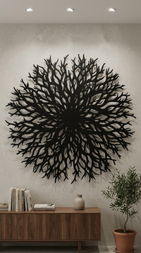 Abstract Tree of Life Wall Decor for Fireplace