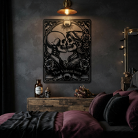 Gothic Couple Skeleton Metal Wall Decor